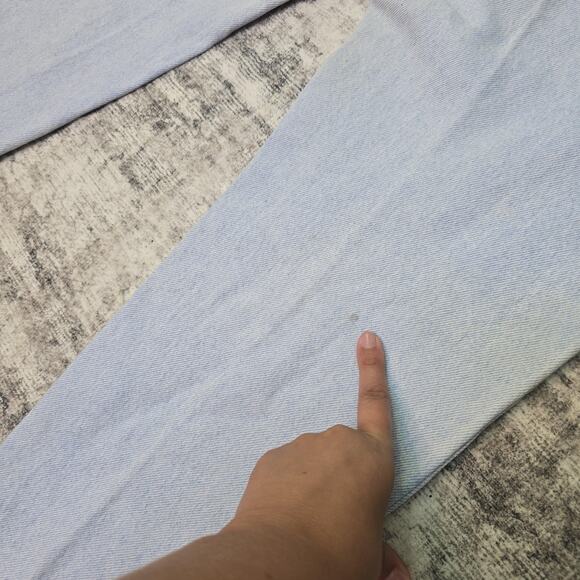 Vintage Lee Jeans Womens 18 Petite Light Wash High Rise Tapered Denim Pants 90s - Picture 11 of 15